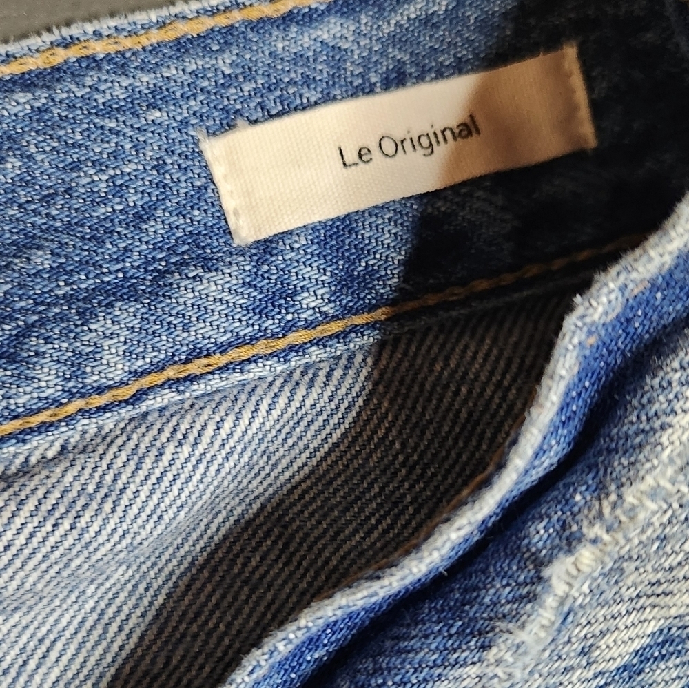 Frame Le Original Jeans Straight Leg High Rise Distressed Size 30 - Picture 6 of 9